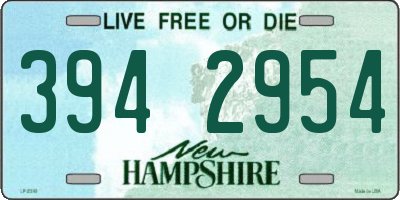 NH license plate 3942954
