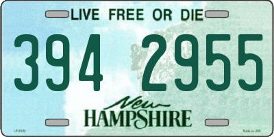 NH license plate 3942955