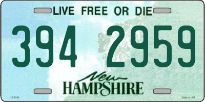 NH license plate 3942959