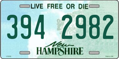 NH license plate 3942982