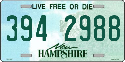 NH license plate 3942988