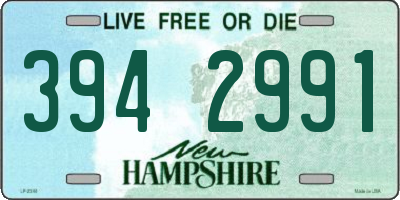 NH license plate 3942991