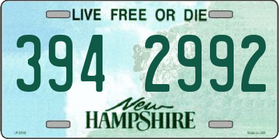 NH license plate 3942992