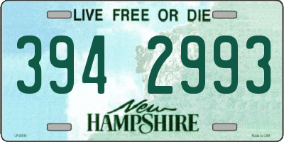NH license plate 3942993