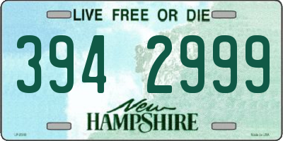 NH license plate 3942999
