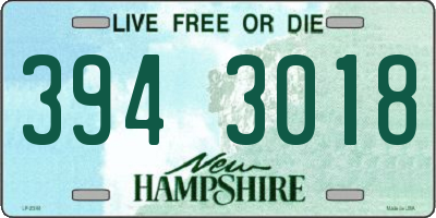 NH license plate 3943018