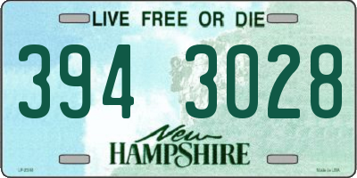 NH license plate 3943028