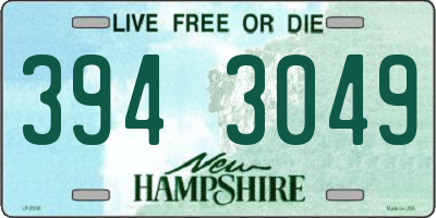 NH license plate 3943049
