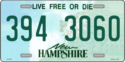 NH license plate 3943060