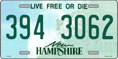 NH license plate 3943062