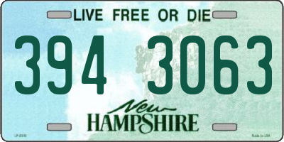 NH license plate 3943063