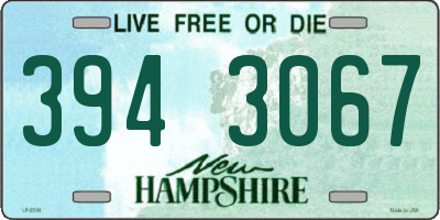 NH license plate 3943067