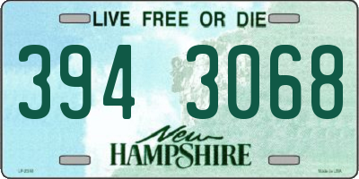 NH license plate 3943068