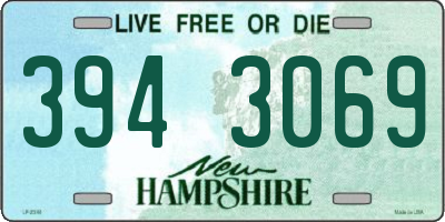 NH license plate 3943069