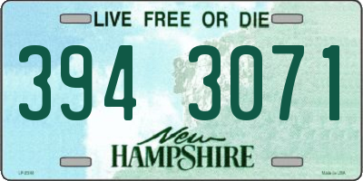 NH license plate 3943071