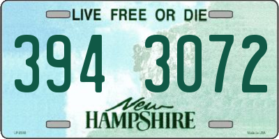 NH license plate 3943072