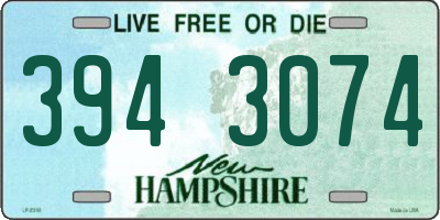 NH license plate 3943074