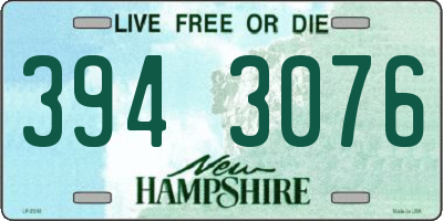 NH license plate 3943076