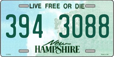 NH license plate 3943088