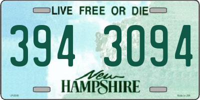 NH license plate 3943094
