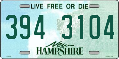 NH license plate 3943104