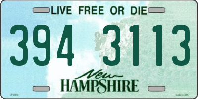 NH license plate 3943113