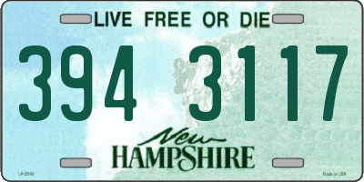 NH license plate 3943117
