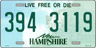 NH license plate 3943119