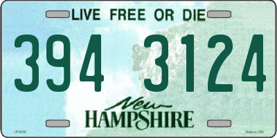 NH license plate 3943124
