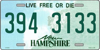 NH license plate 3943133