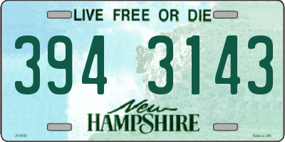 NH license plate 3943143