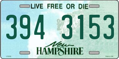 NH license plate 3943153