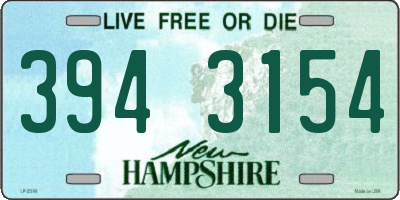 NH license plate 3943154