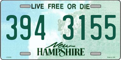 NH license plate 3943155