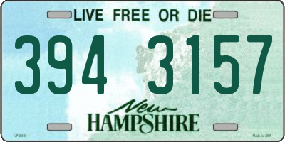 NH license plate 3943157