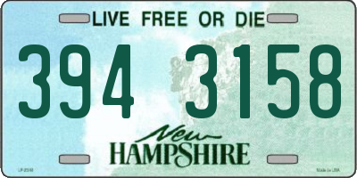 NH license plate 3943158