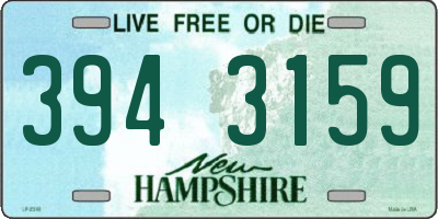 NH license plate 3943159