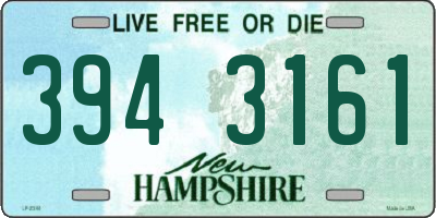 NH license plate 3943161