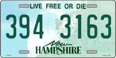 NH license plate 3943163