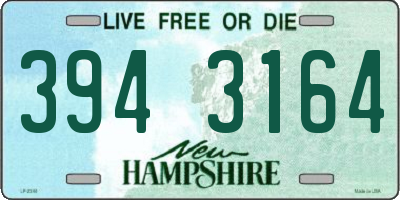 NH license plate 3943164
