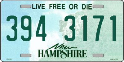 NH license plate 3943171