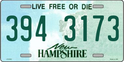 NH license plate 3943173