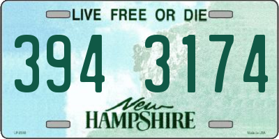 NH license plate 3943174