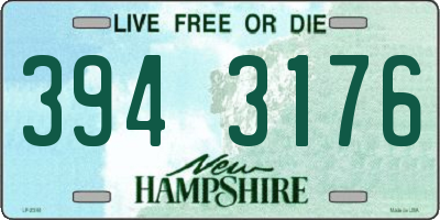 NH license plate 3943176