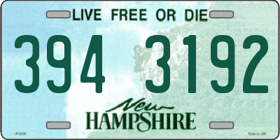 NH license plate 3943192