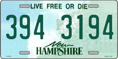 NH license plate 3943194