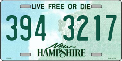 NH license plate 3943217