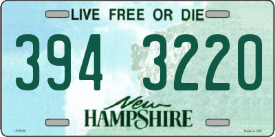 NH license plate 3943220