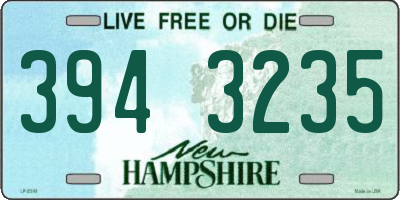 NH license plate 3943235