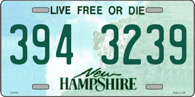 NH license plate 3943239